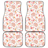 Hedgehog Pattern Print Design 03 Front and Back Car Mats