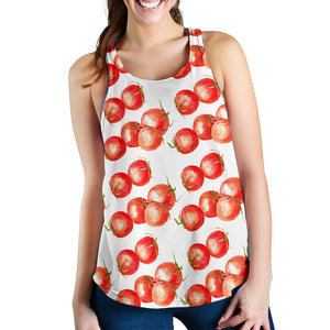 Tomato Water Color Pattern Women Racerback Tank Top