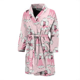 Poodle Pattern Men Bathrobe