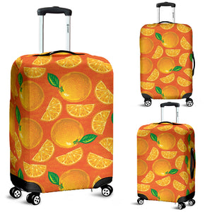 Orange Pattern background Luggage Covers