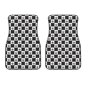 Canabis Marijuana Weed Pattern Print Design 04 Front Car Mats