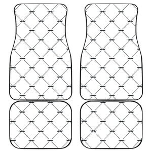 Mustache Beard Pattern Print Design 02 Front and Back Car Mats