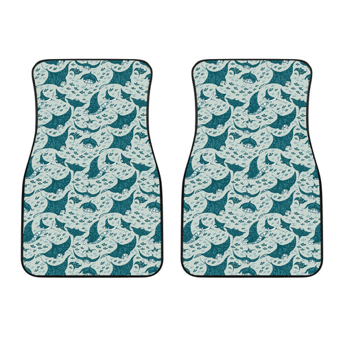 Stingray Pattern Print Design 01 Front Car Mats