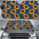 Sunflower Pokka Dot Pattern Car Sun Shade