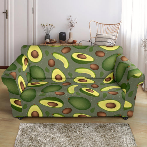 Avocado Pattern Background Loveseat Couch Slipcover