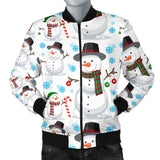 Snowman Pattern Background Men Bomber Jacket