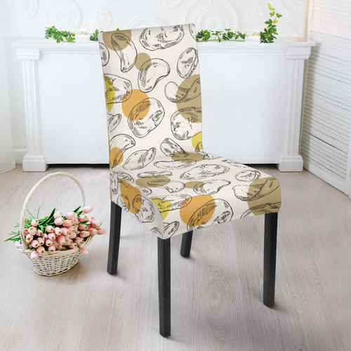 Potato Chips Pattern Print Design 02 Dining Chair Slipcover