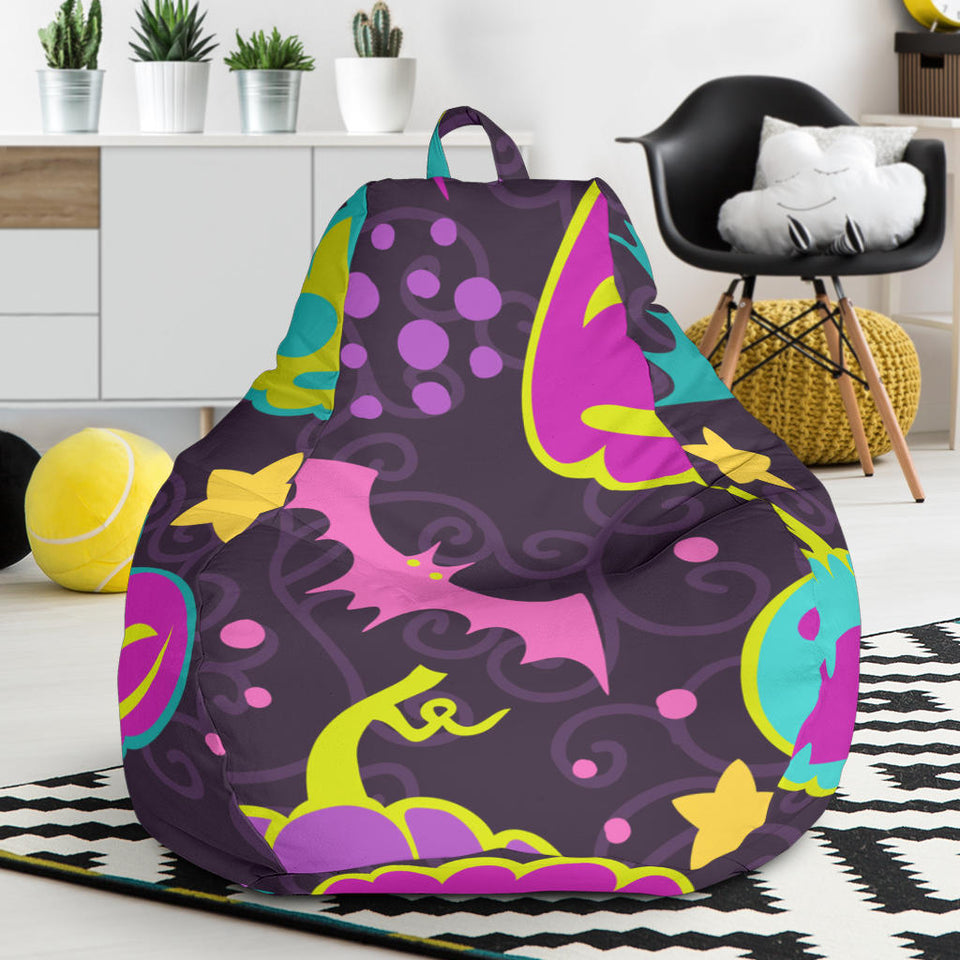 Halloween Pumpkin Bat Pattern Bean Bag Cover