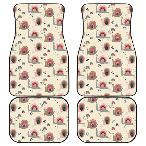 Snail Pattern Print Design 04 Front and Back Car Mats