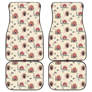 Snail Pattern Print Design 04 Front and Back Car Mats