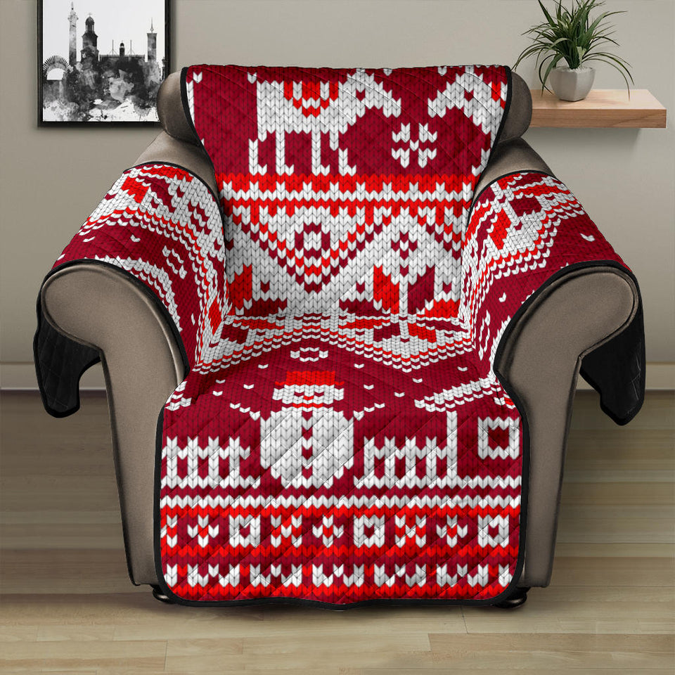 Snowman Sweater Printed Pattern Recliner Cover Protector