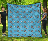 Pigeon Pattern Print Design 05 Premium Quilt