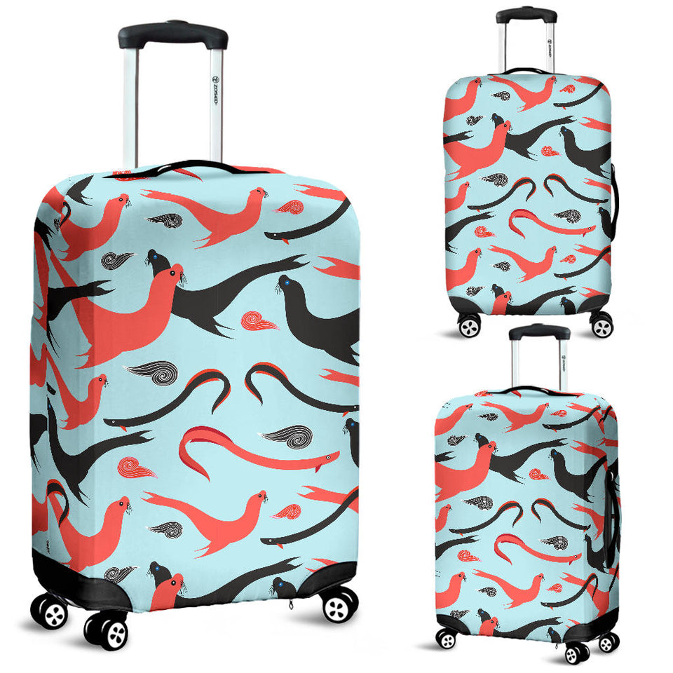 Sea Lion Pattern Theme Luggage Covers