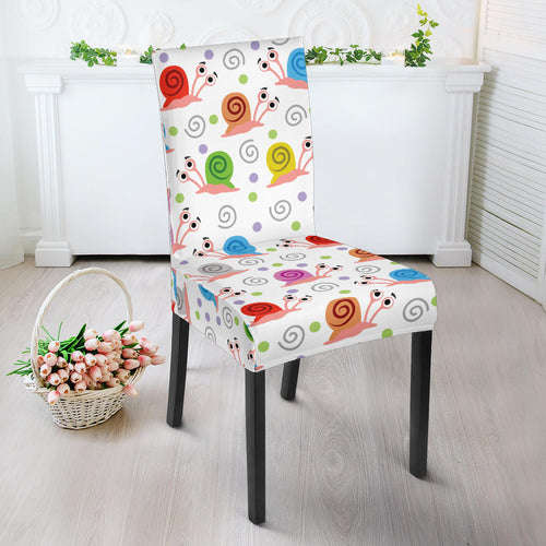 Snail Pattern Print Design 05 Dining Chair Slipcover