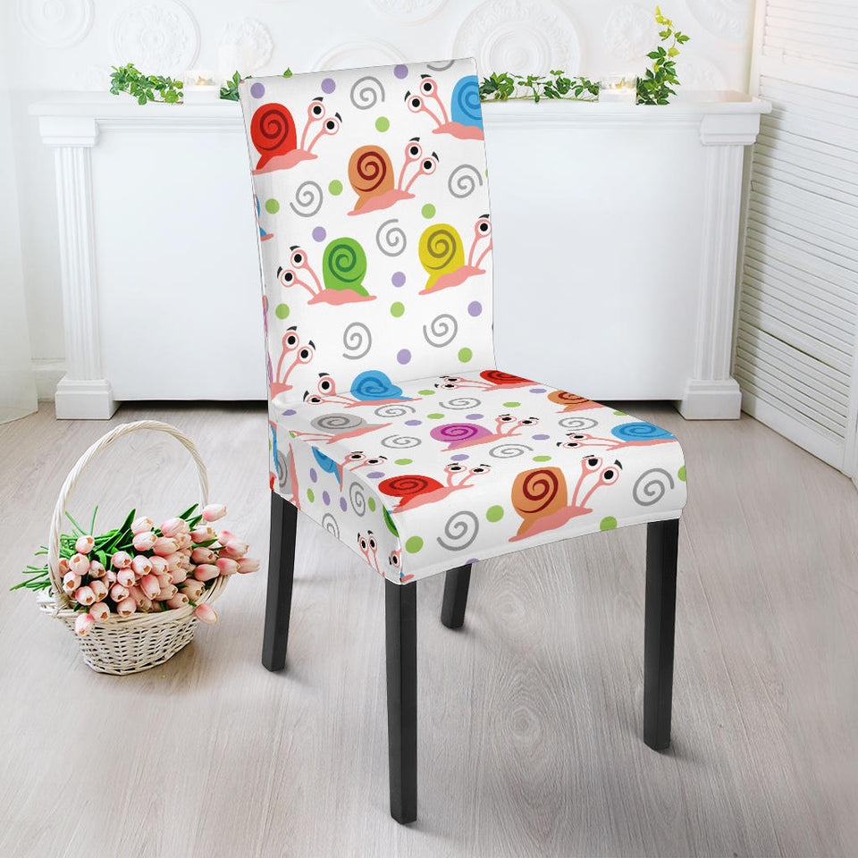 Snail Pattern Print Design 05 Dining Chair Slipcover