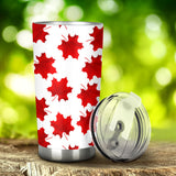 Red Maple Leaves Pattern Tumbler