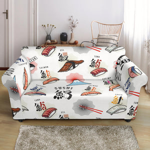 Sushi Japanese Pattern Loveseat Couch Slipcover