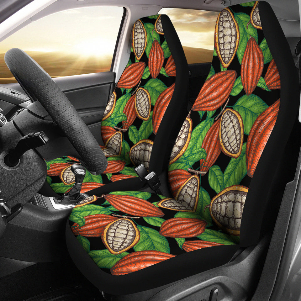 Cocoa Leaves Pattern Universal Fit Car Seat Covers