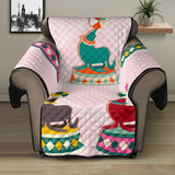 Colorful Sea Lion Pattern Recliner Cover Protector