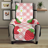 Strawberry Pattern Stripe Background Chair Cover Protector