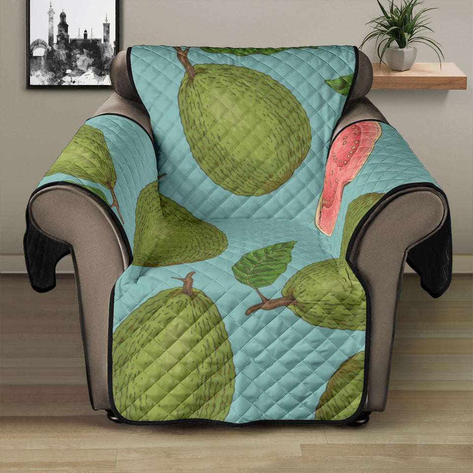 Guava Pattern Green Background Recliner Cover Protector