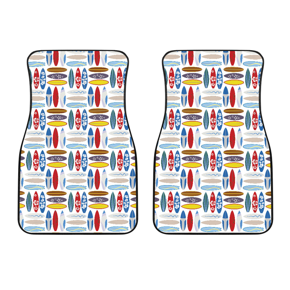 Surfboard Pattern Print Design 02 Front Car Mats