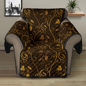 Gold Grape Pattern Recliner Cover Protector