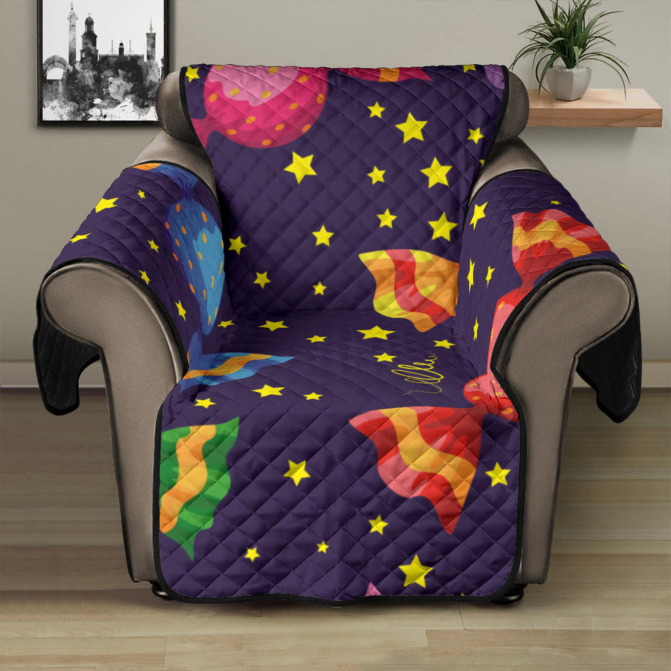 Candy Star Pattern Recliner Cover Protector