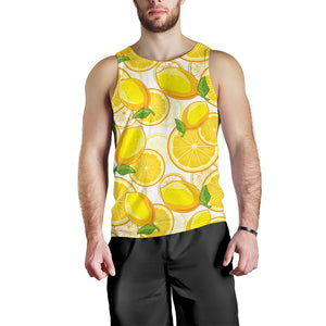 Lemon Pattern Background Men Tank Top