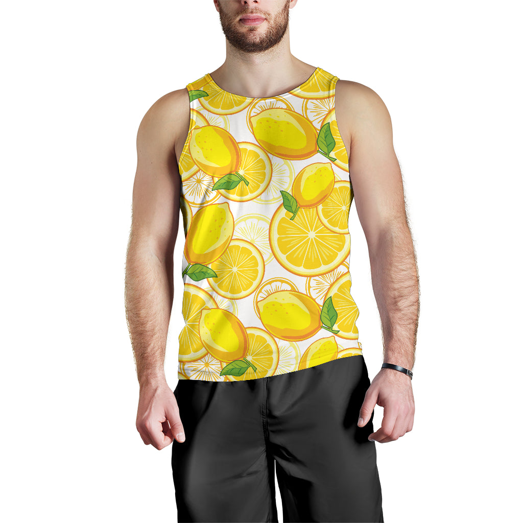 Lemon Pattern Background Men Tank Top