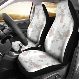 Windmill Pattern Background Universal Fit Car Seat Covers