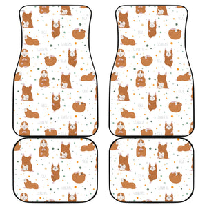 Guinea Pig Pattern Print Design 01 Front and Back Car Mats