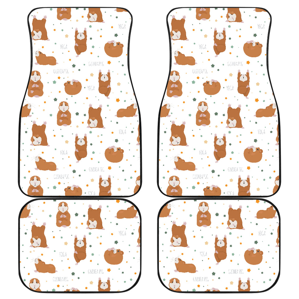 Guinea Pig Pattern Print Design 01 Front and Back Car Mats