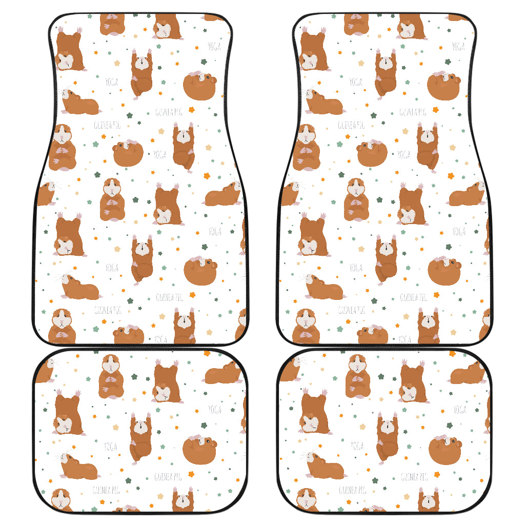 Guinea Pig Pattern Print Design 01 Front and Back Car Mats