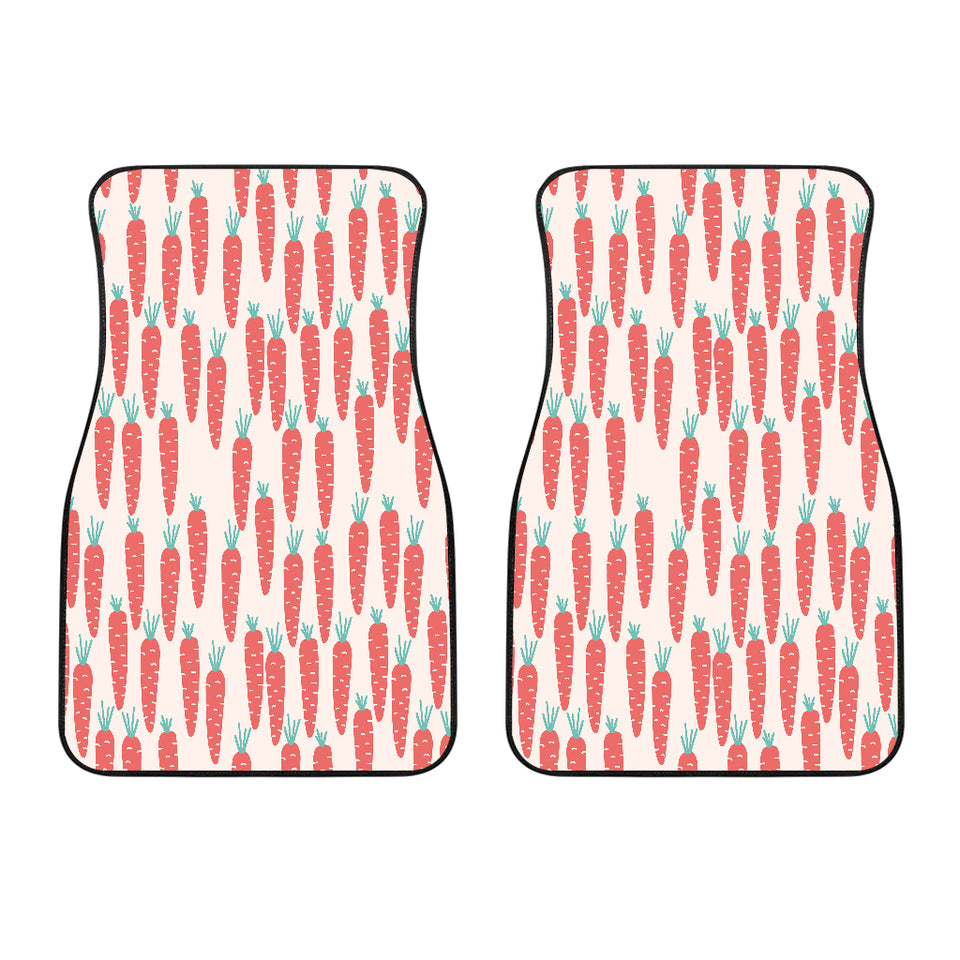 Carrot Pattern Print Design 01 Front Car Mats