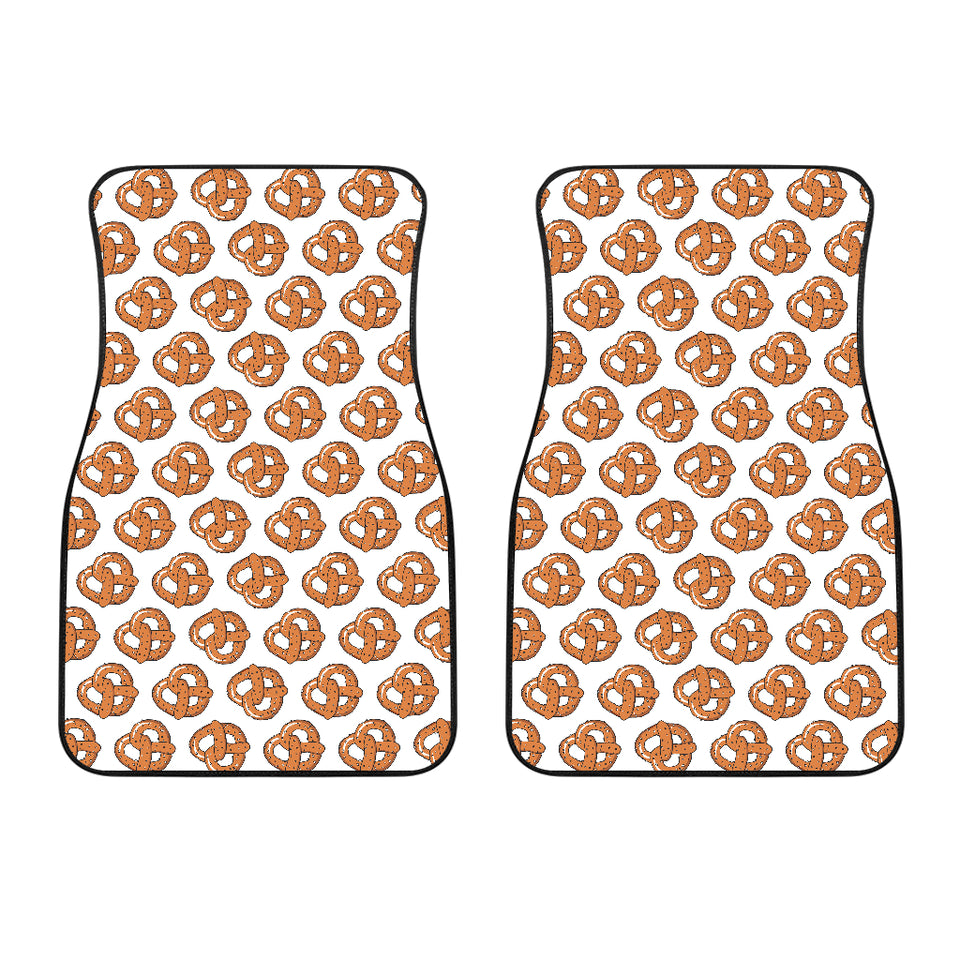 Pretzels Pattern Print Design 05 Front Car Mats