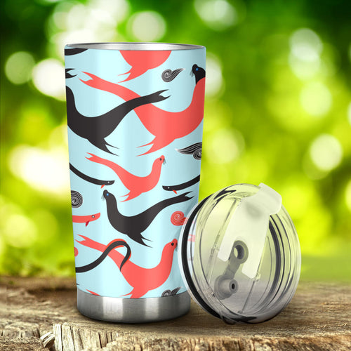 Sea Lion Pattern Theme Tumbler