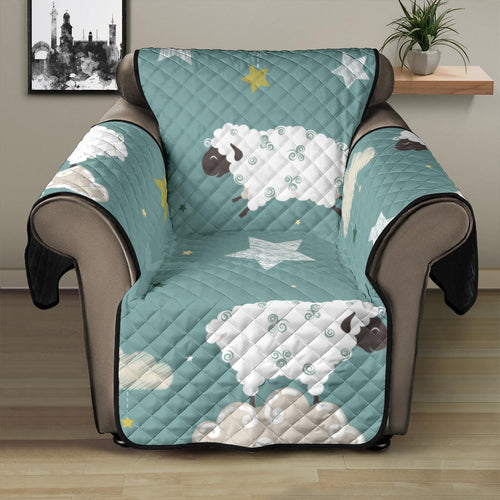 Sheep Sweet Dream Pattern Recliner Cover Protector