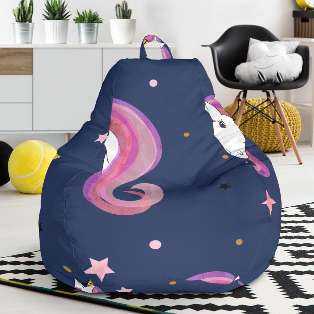 Unicorn Head Pattern Bean Bag Cover