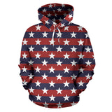 USA Star Pattern Background Men Women Pullover Hoodie