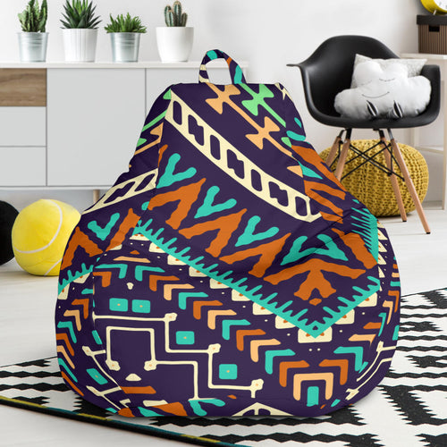 Zigzag Chevron African Afro Dashiki Adinkra Kente Pattern Bean Bag Cover