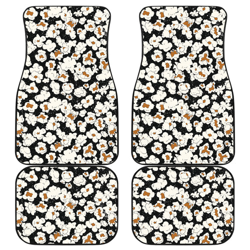 Popcorn Pattern Print Design 02 Front and Back Car Mats