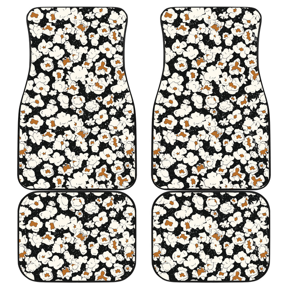 Popcorn Pattern Print Design 02 Front and Back Car Mats