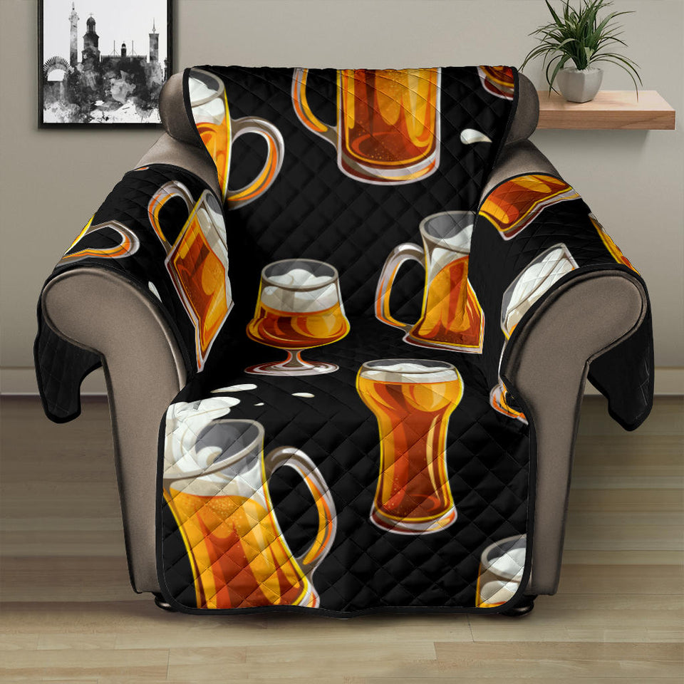 Beer Pattern Background Recliner Cover Protector