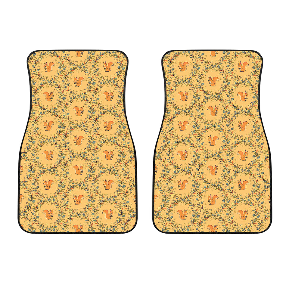 Squirrel Pattern Print Design 01 Front Car Mats