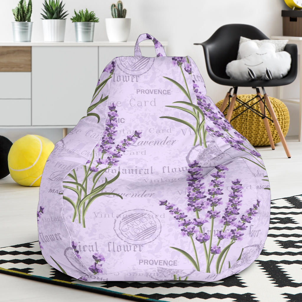 Lavender Pattern Background Bean Bag Cover