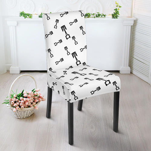 Engine Piston Random Pattern Print Design 04 Dining Chair Slipcover