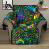 Rooster Chicken Pattern Theme Recliner Cover Protector