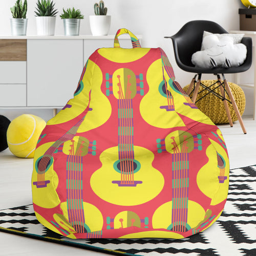 Classic Guitar Theme Pattern Bean Bag Cover