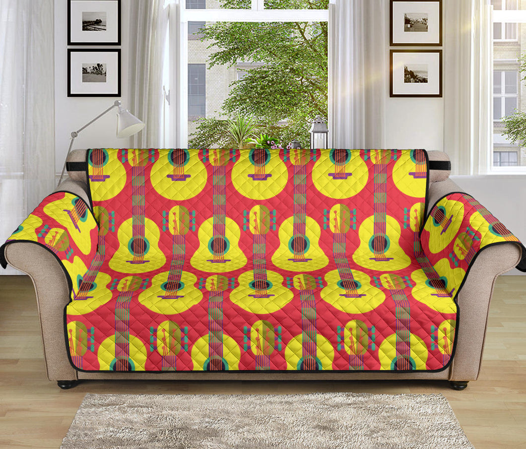 Classic Guitar Theme Pattern Sofa Cover Protector